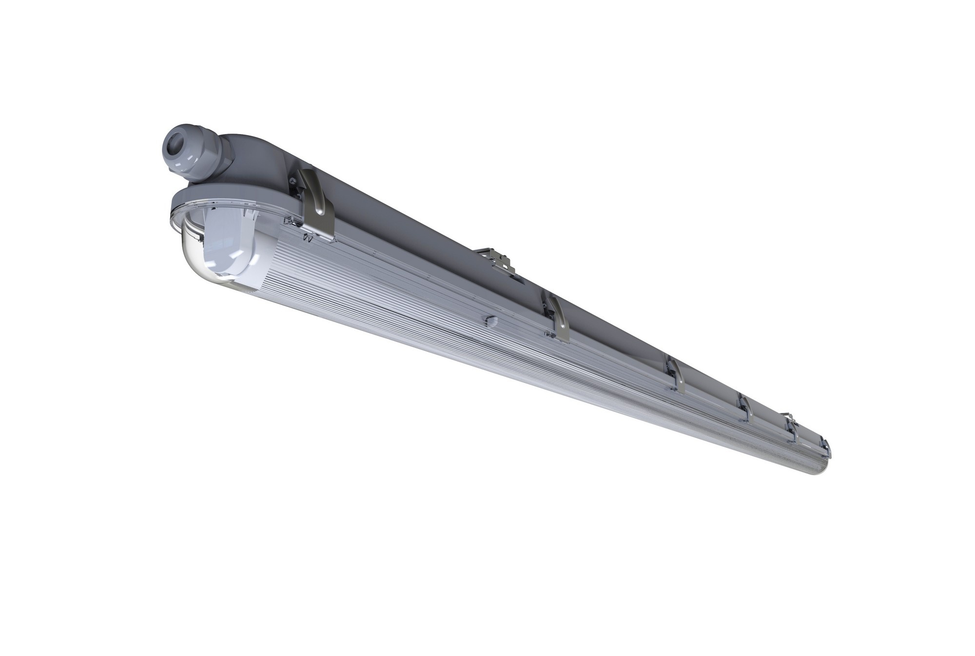 Nordlux Works IP65 1x24 Batten Light Fitting серый