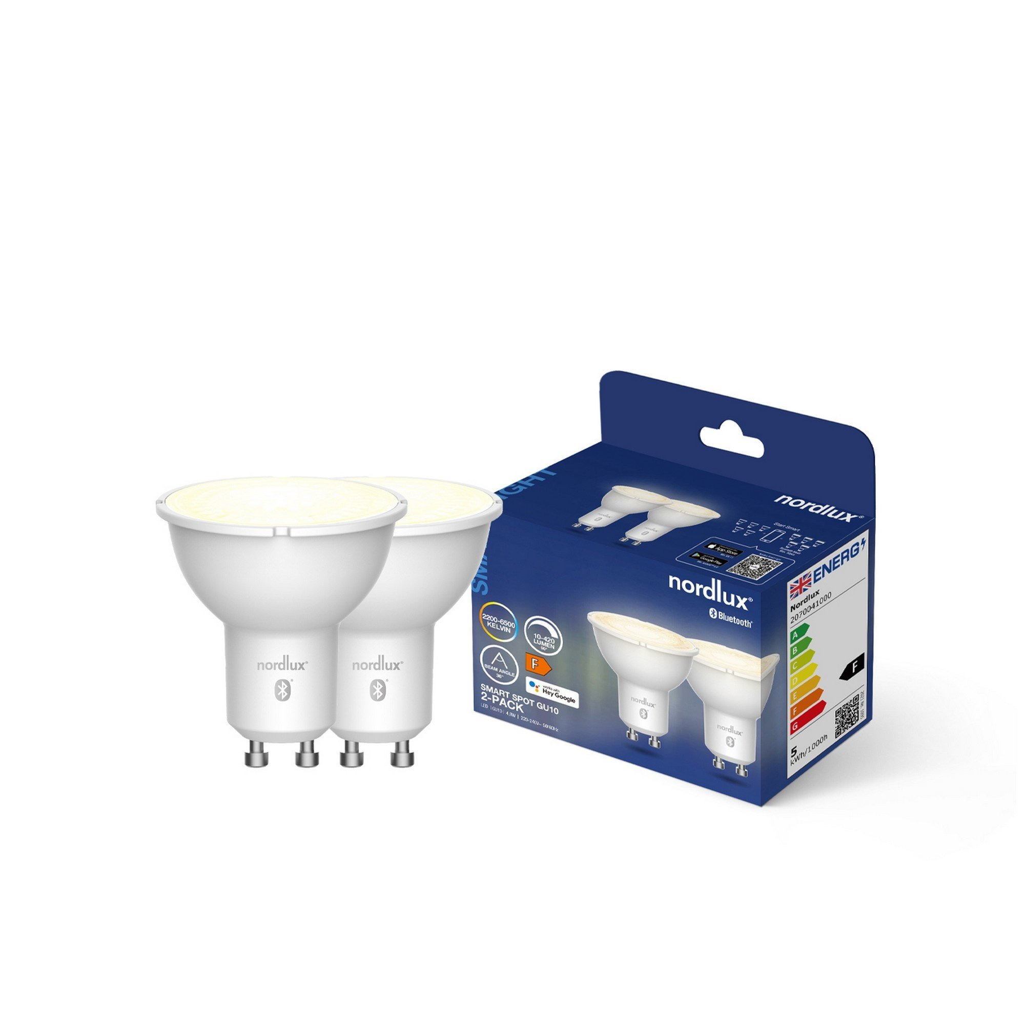 Nordlux Smart GU10 2 шт. в упаковке 2200-6500 K 420 лм Light Bulb белый
