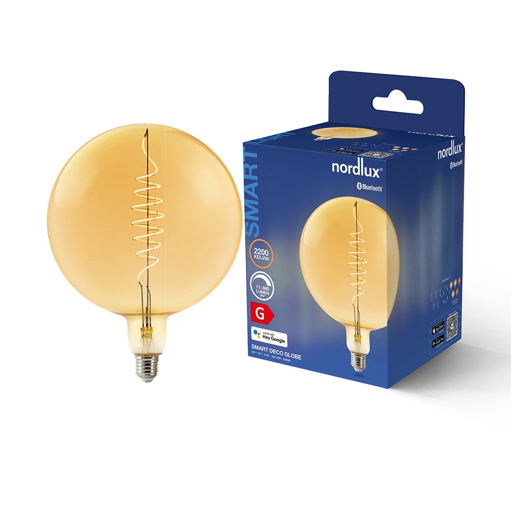 Nordlux Smart E27 G200 Deco 2200 K 380 лм Light Bulb Amber