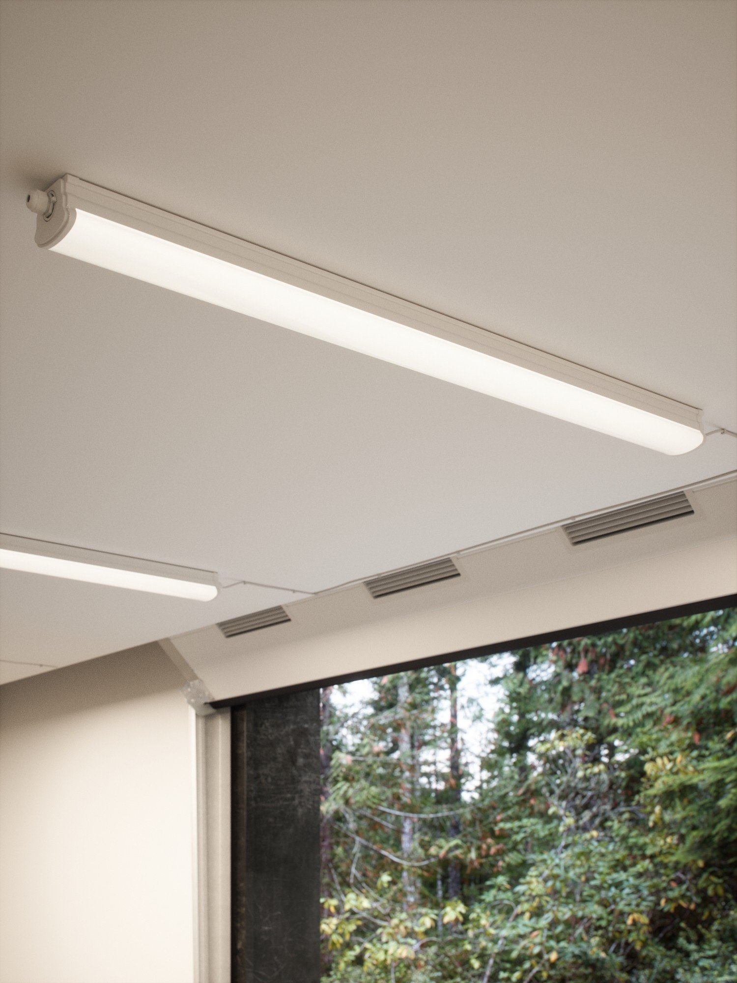 Nordlux Oakland 60 Single Batten Light Fitting белый